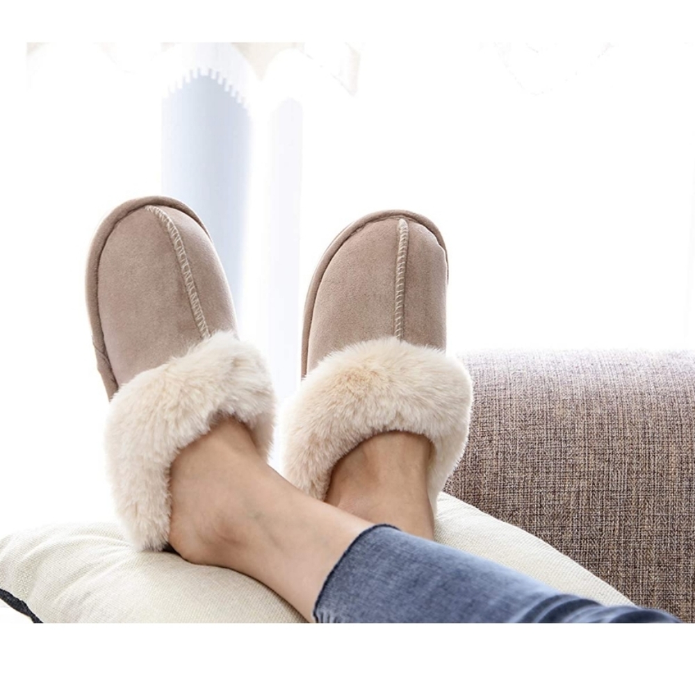 Memory Foam Suede Slippers